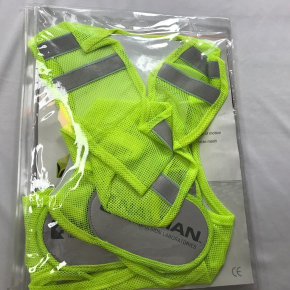 NWT NATHAN Streak Reflective Vest Running Hi Vis Visibility Yellow - Picture 16 of 16